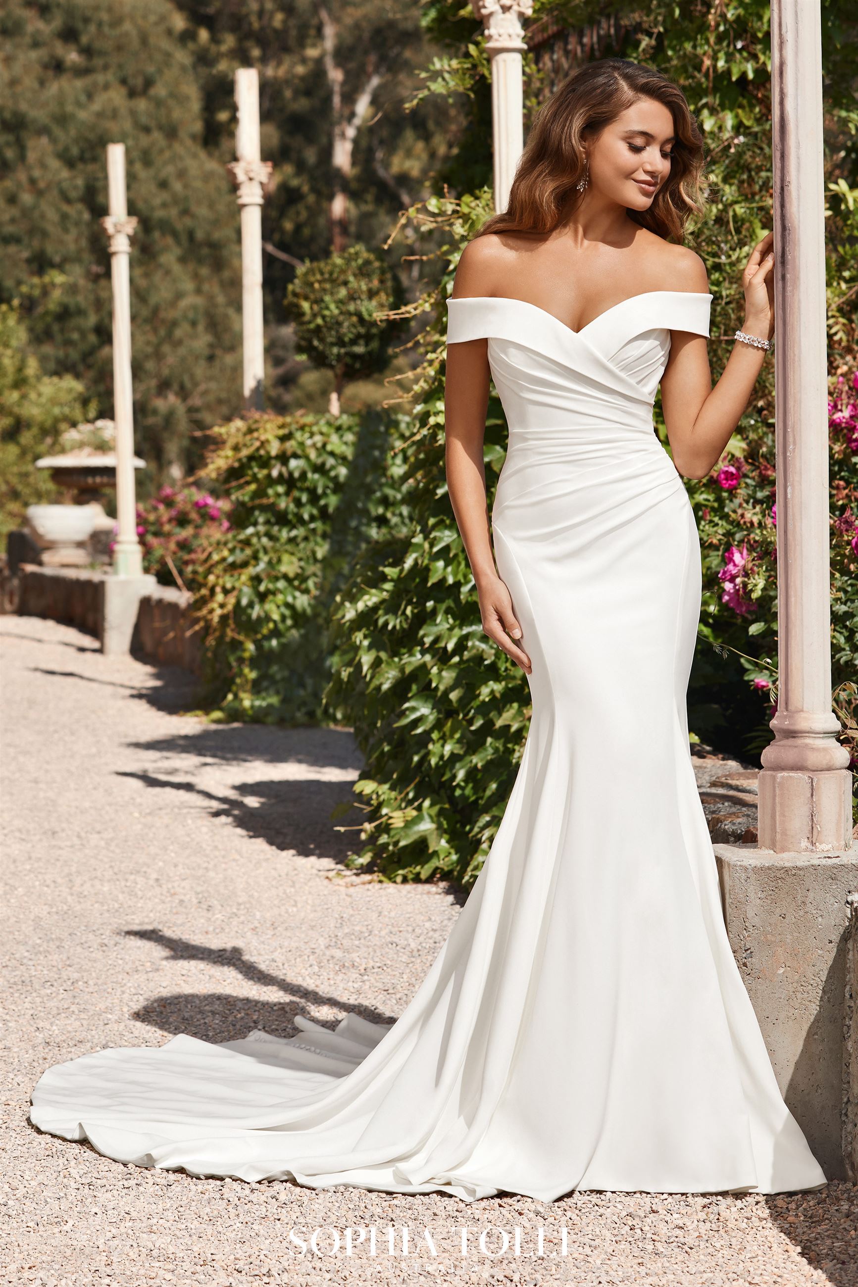 Simple and Glamorous Crepe Wedding Gown | Sophia Tolli