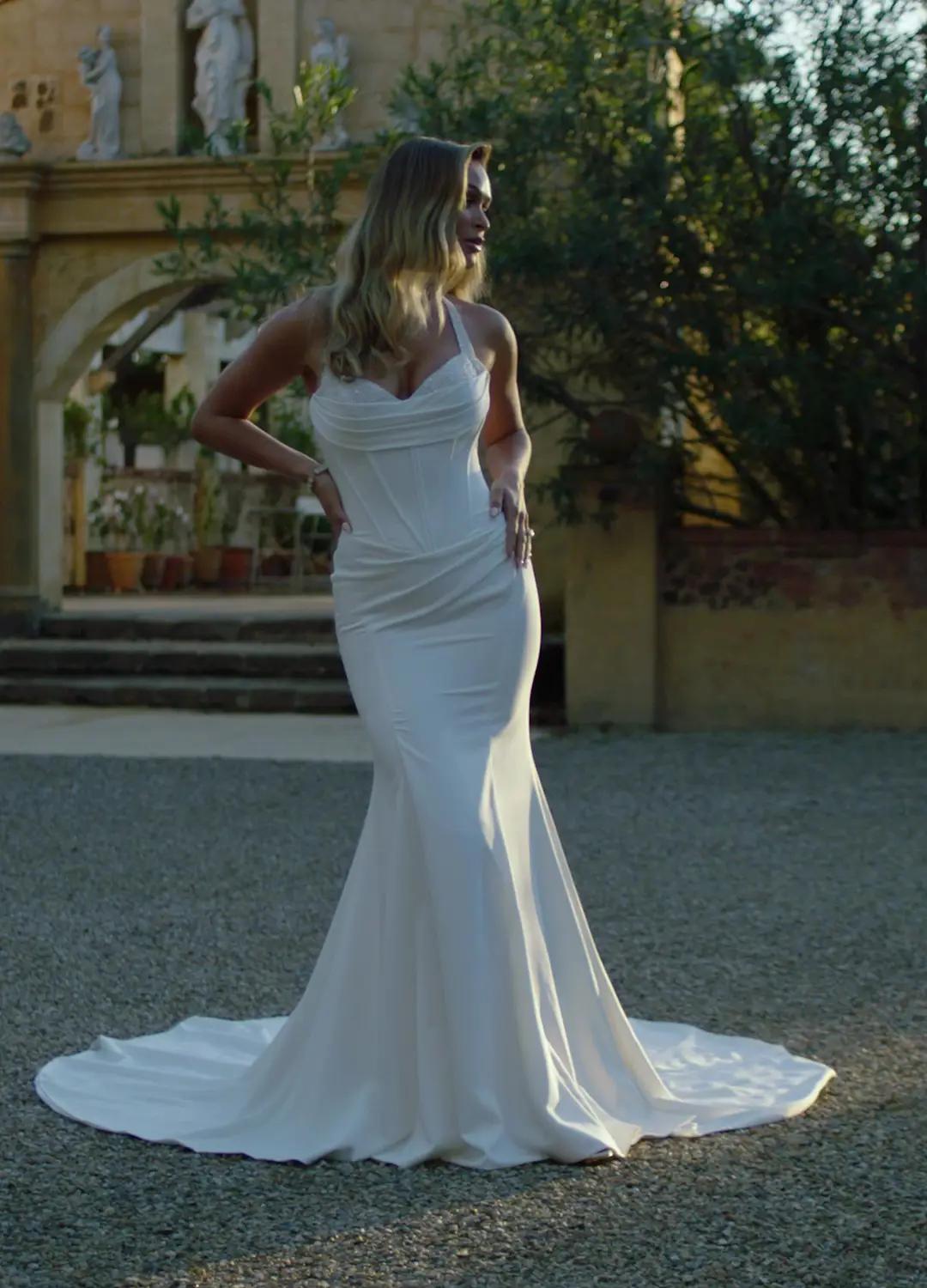 Extravagant Bridal Gown with Beaded Halterneck Straps Otylia $1 autoplay loop mute thumbnail