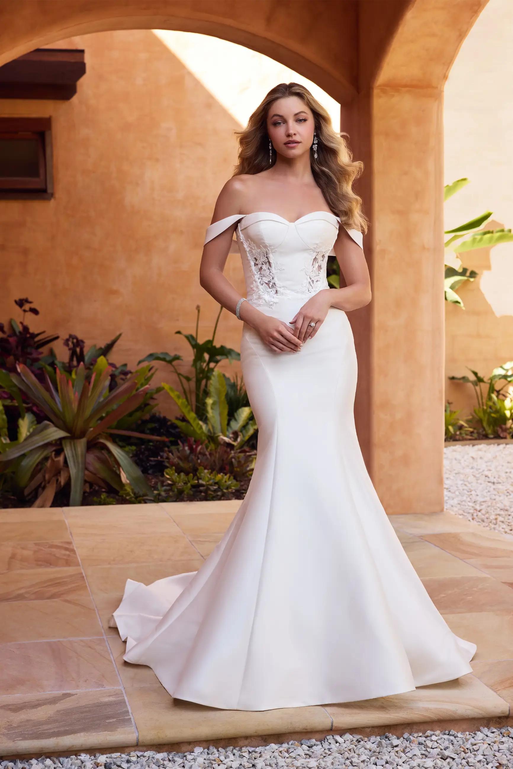 Dramatic Wedding Dress with Unique Detachable Overskirt Kalisha $1 autoplay loop mute thumbnail