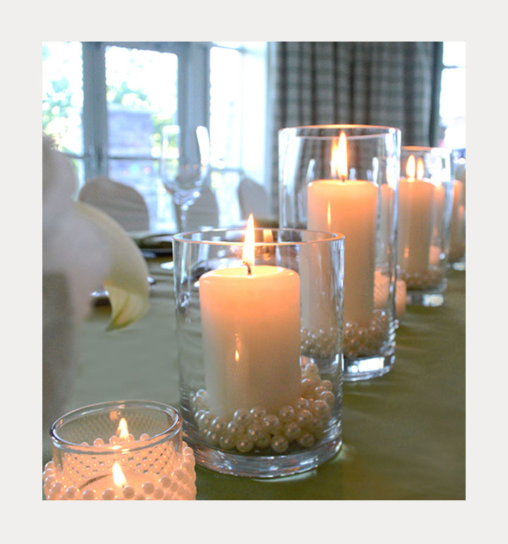 A DIY Candle and Pearl Centerpiece: So Simple, So Glamorous