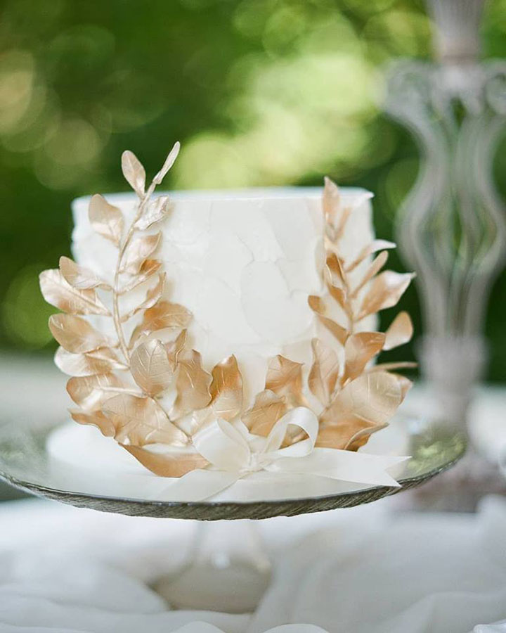 Ethereal Pale Blue Ombré Buttercream Wedding Cake