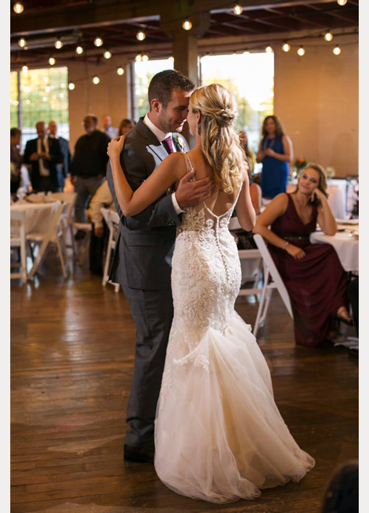 Bride Wears Sophia Tolli "Margot" For Her Early Autumn Wedding In Indiana 