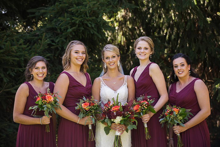 Bride Wears Sophia Tolli "Margot" For Her Early Autumn Wedding In Indiana 