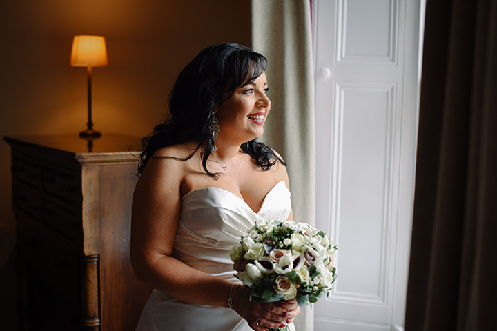 Old Hollywood Glamour For This Bride Wearing Sophia Tolli "Desiree" 