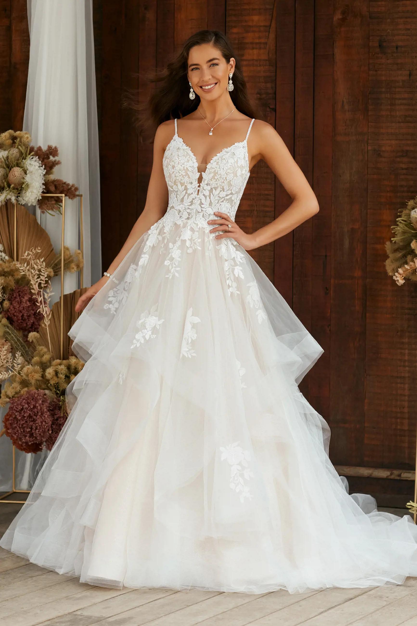 Lightweight Tulle Ball Gown Wedding Dress Annalise $1 autoplay mute thumbnail