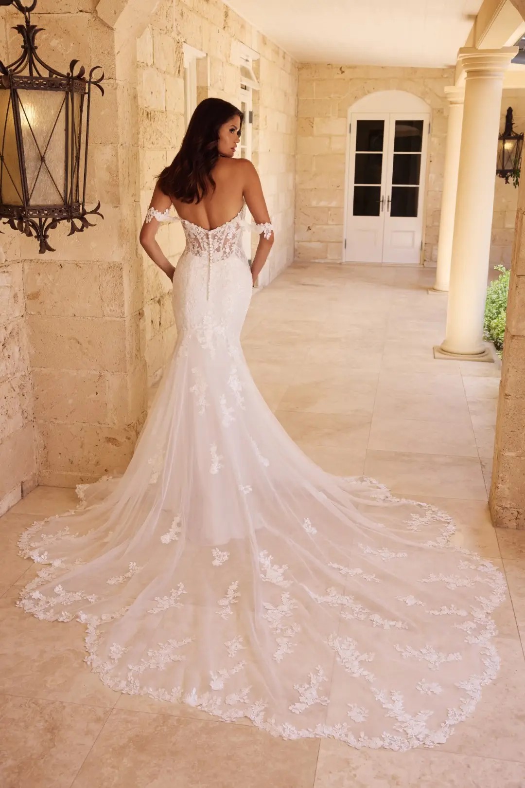 Angelic Wedding Gown with Unbelievable Lace Train Zahlie | Style Y3123