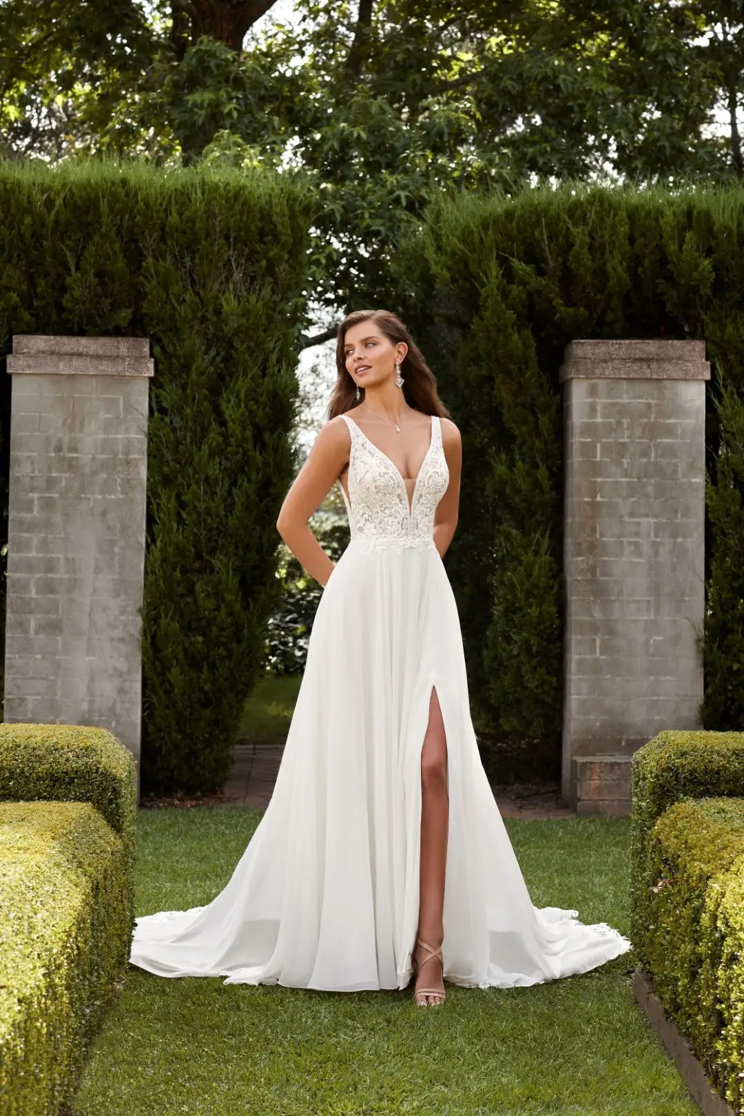 Dreamy Beach Wedding Dress with Statement Train