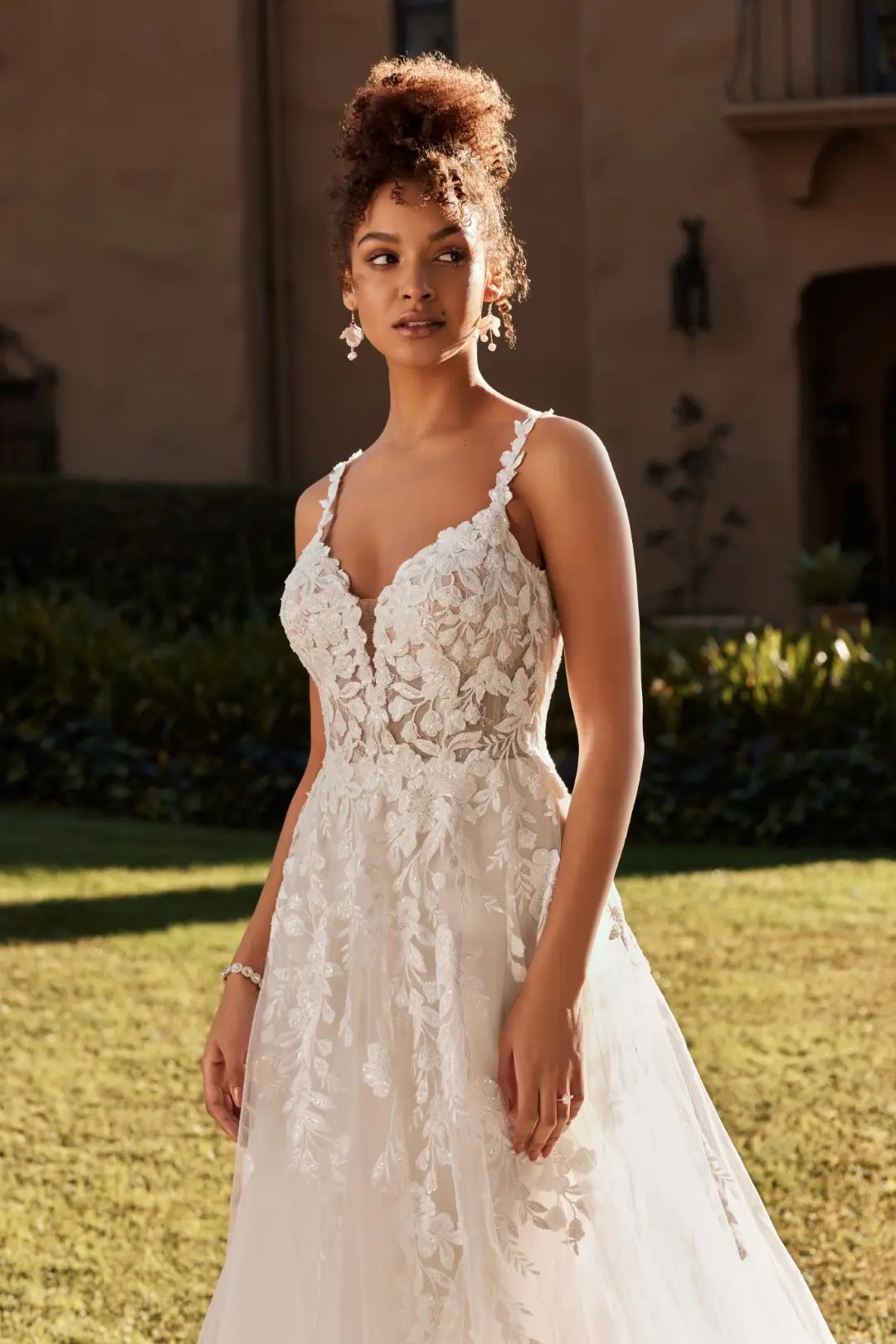 Enchanting A-Line Bridal Gown with Floral Lace Matilda | Style Y3101