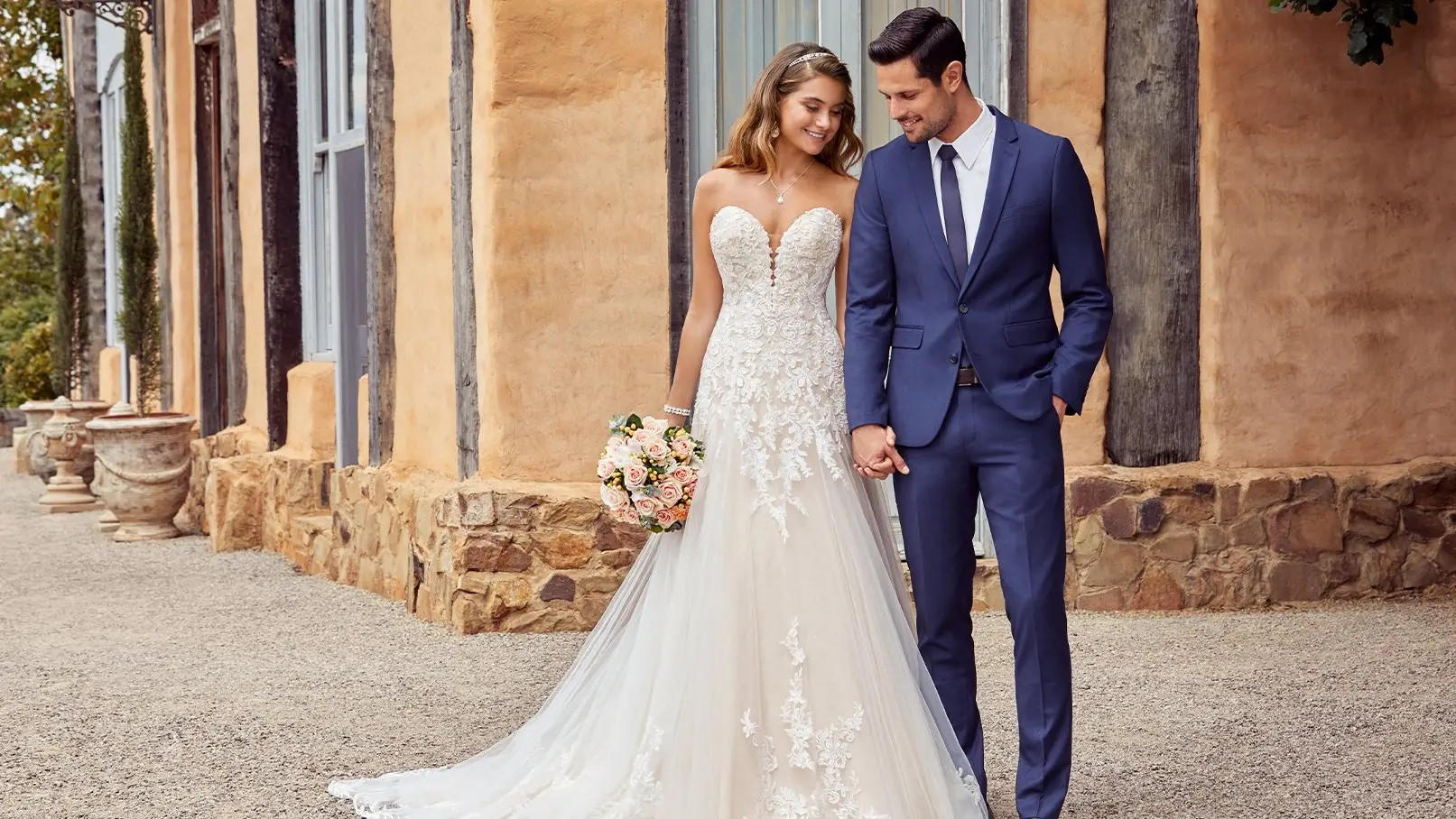 Spring 2021 campaign - model wearing a Sophia Tolli Wedding Gown