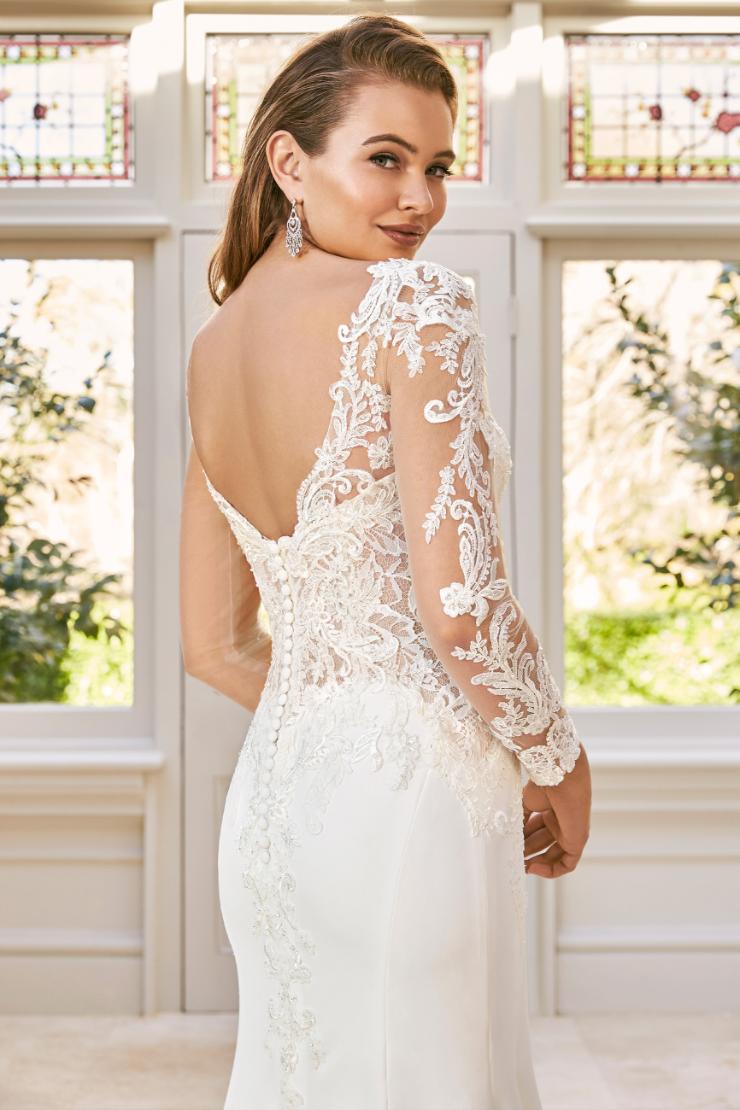 Modern Lace and Crepe Wedding Dress Brooklyn #$4 picture