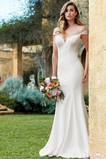 Elegant and Classic Off-Shoulder Wedding Dress Simone $0 default thumbnail