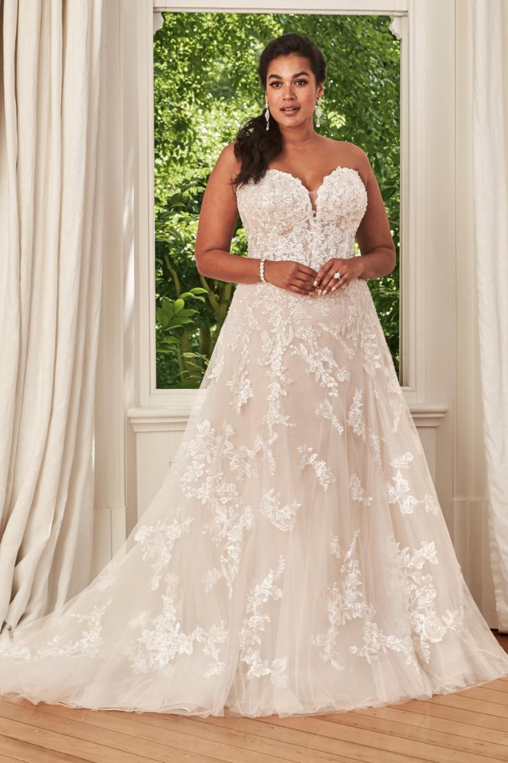 Romantic Floral A-Line Wedding Gown Rosa #$1 picture