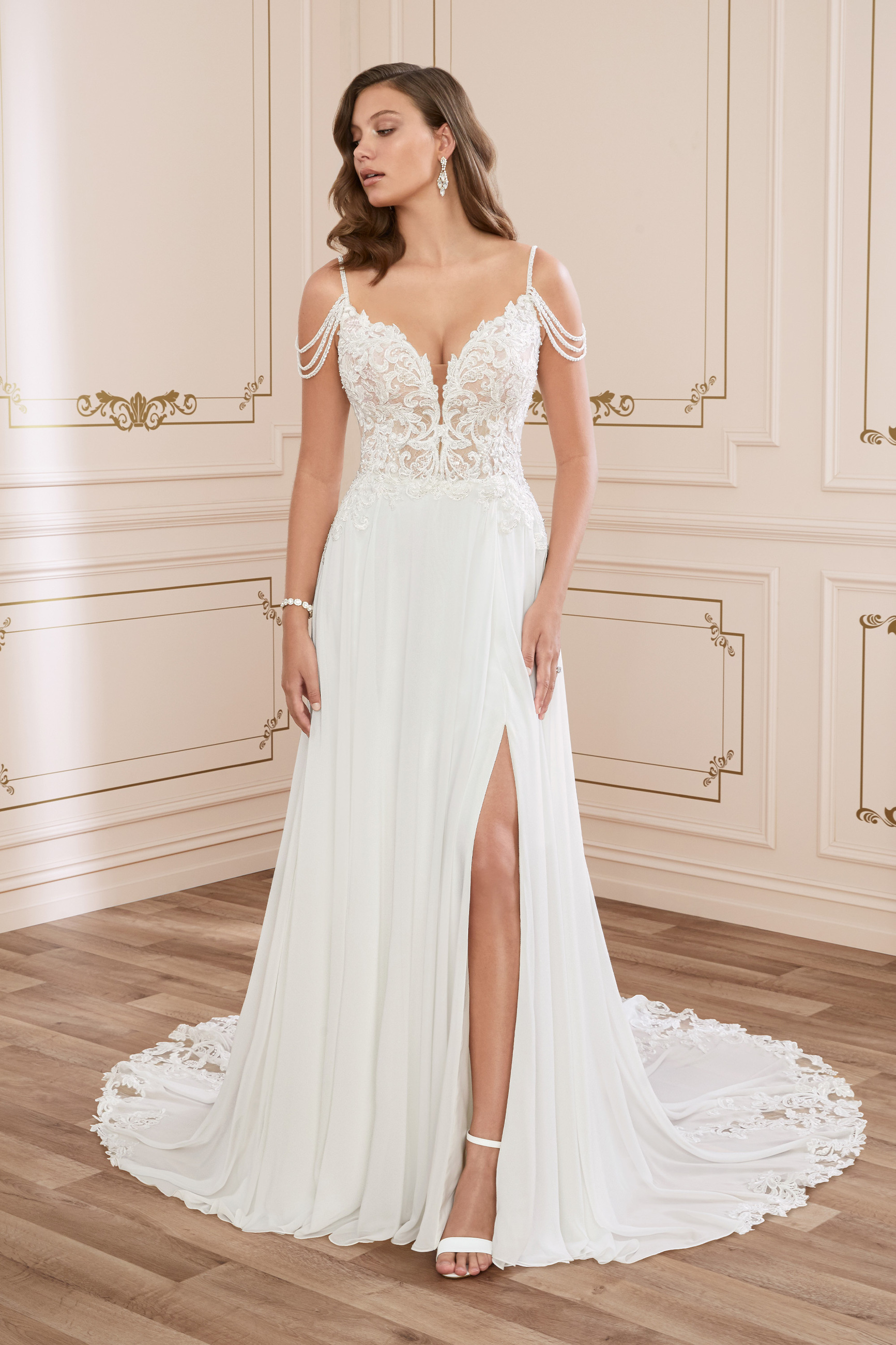 Casual Beach Wedding Dress with Side Slit Sophia Tolli