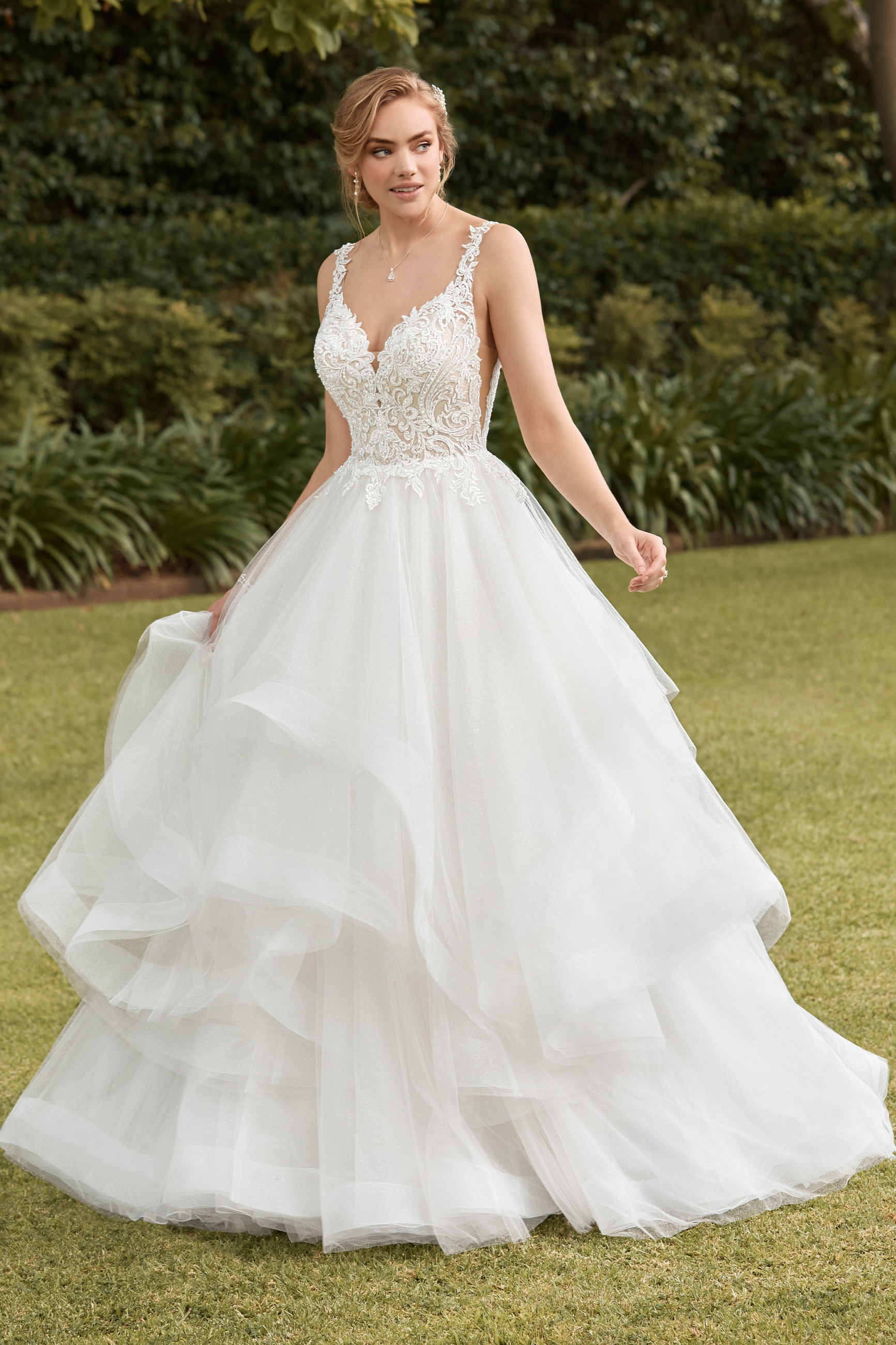 Sophia tolli black on sale and white wedding dress