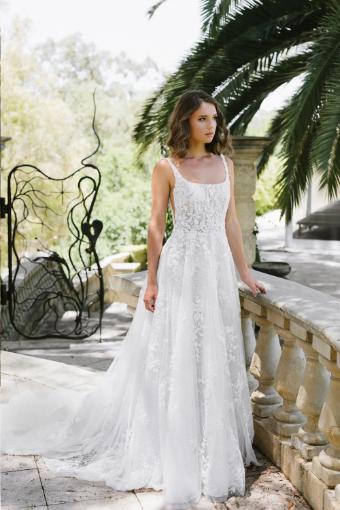 Sparkling Square Neckline A-Line Wedding Dress Krystal $7 thumbnail