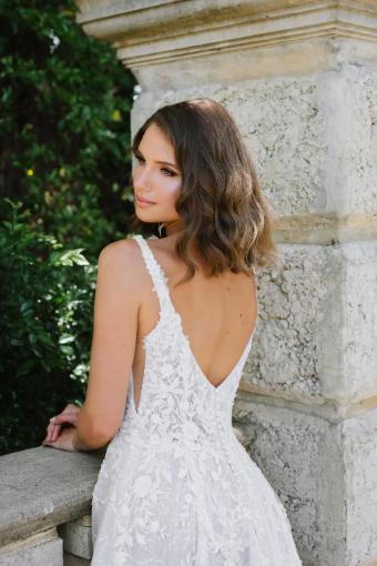 Sparkling Square Neckline A-Line Wedding Dress Krystal $4 thumbnail