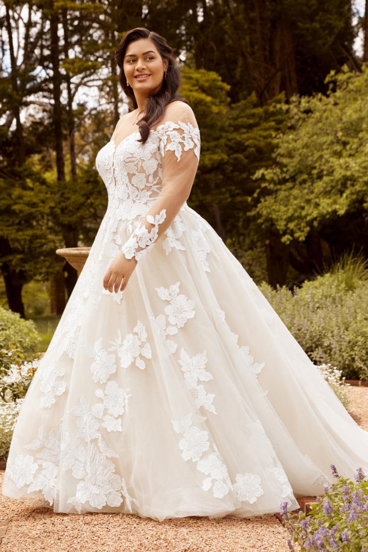 Bold Floral Lace Corset Back Wedding Dress Elodie #$1 default picture