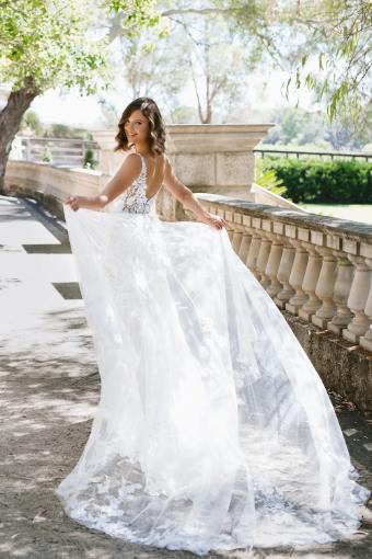 Modern Floral Wedding Gown with Overskirt $6 thumbnail