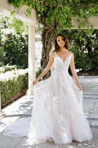Classic Floral Lace A-Line Wedding Gown Liliana $2 thumbnail