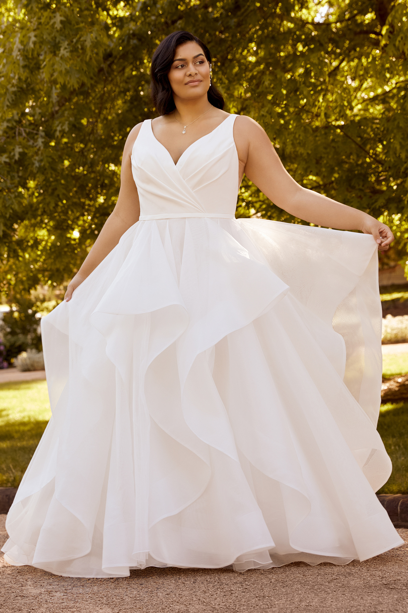 Dreamy Tiered Ballgown Wedding Dress Sophia Tolli Sadie Y12244