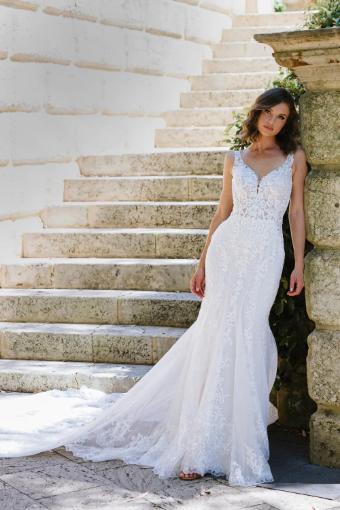 Luxe Lace Fit and Flare Bridal Gown with Beading Tiana $5 thumbnail