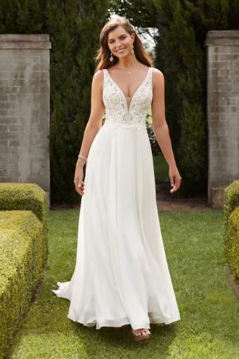 Chiffon Wedding Dress with Lace Bodice Claudia $0 default thumbnail