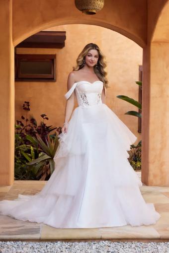 Dramatic Wedding Dress with Unique Detachable Overskirt Kalisha $0 thumbnail