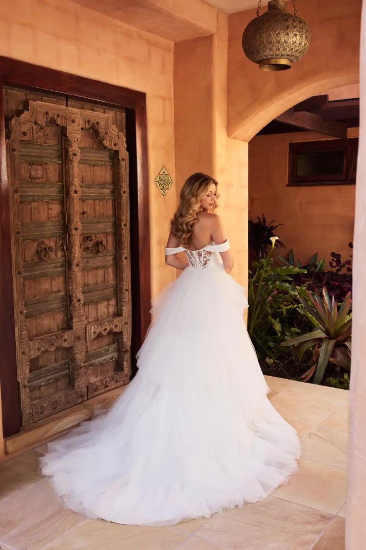 Dramatic Wedding Dress with Unique Detachable Overskirt Kalisha #$3 picture
