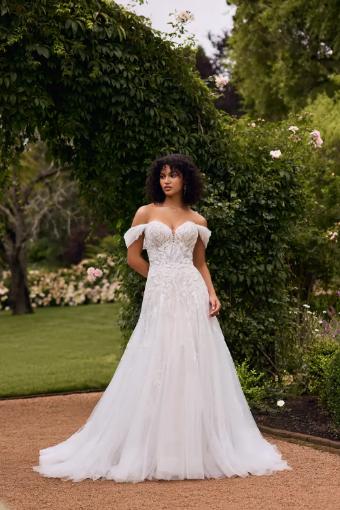 Ethereal Wedding Dress with Beaded Semi-Sheer Bodice Gueniver $0 thumbnail