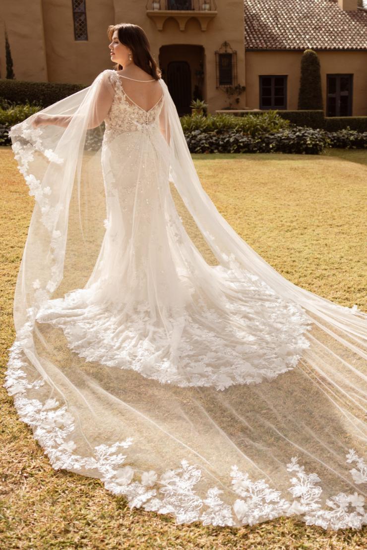 High Back Wedding Dress with Cape Accessory Sydney